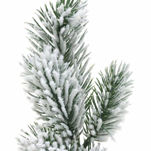 Floristik24 Větev jedle zelená pokrytá sněhem 39cm 8 ks
