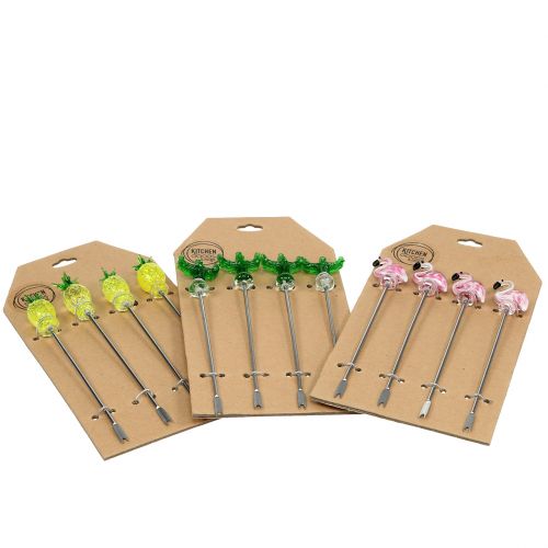 Floristik24 Tapass špejle letní mix 13cm - 13,5cm 12ks