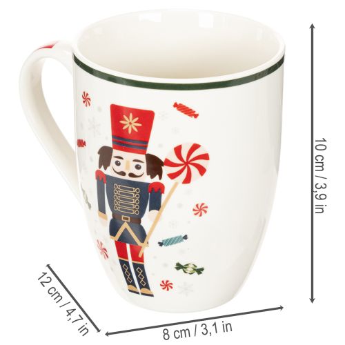 Vánoční hrnek s motivem louskáčka a cukrové hůlky, 10 cm, 2 kusy | Floristik24.cz