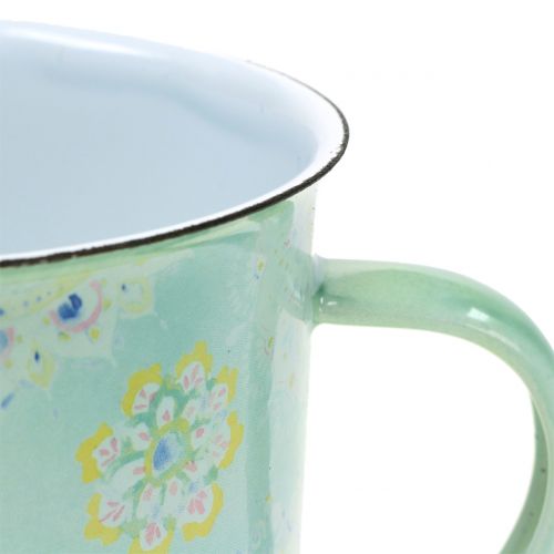 položky Dekorativní hrneček květináč mandala smaltovaný Ø13cm V12cm
