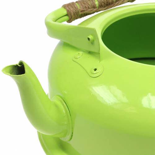 Floristik24 Květináč Čajová konvice Zinc May Green Ø26cm H15cm