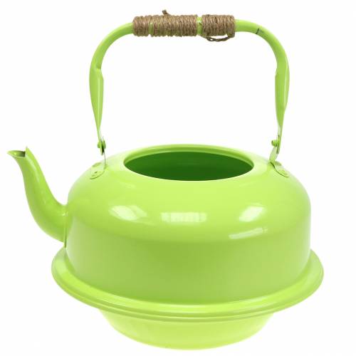 Floristik24 Květináč Čajová konvice Zinc May Green Ø26cm H15cm