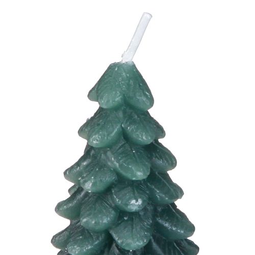 položky Čajové svíčky vánoční stromek zelený zasněžený 6,5cm 8ks