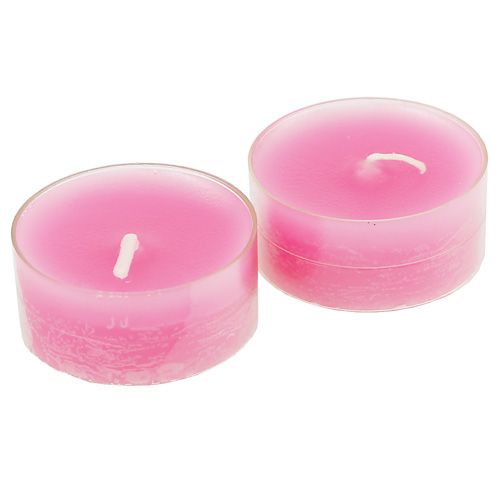 Floristik24 Čajové svíčky růžové 18ks