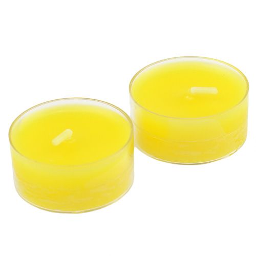 Floristik24 Čajové svíčky žluté 18ks