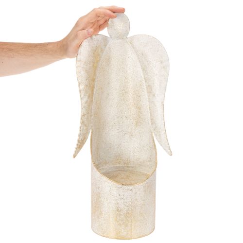 Svícen ve tvaru figurky anděla, zlatý, na dekoraci stolu, 50 cm | Floristik24.cz