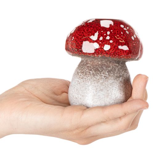 Dekorativní houba, muchomůrka, svíčka na čajovou svíčku jako dekorace na stůl, 9 cm | Floristik24.cz