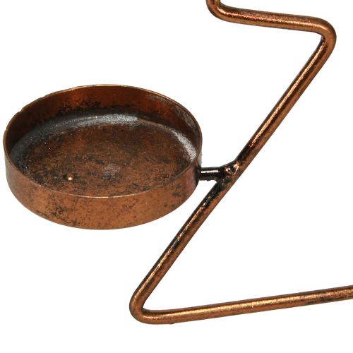 položky Stojan na čajovou svíčku Vánoční dekorace na stůl bronz Ø27cm V38cm