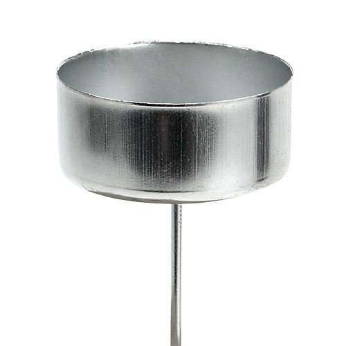 položky Stojan na čajovou svíčku stříbrný Ø4cm L7cm 4ks