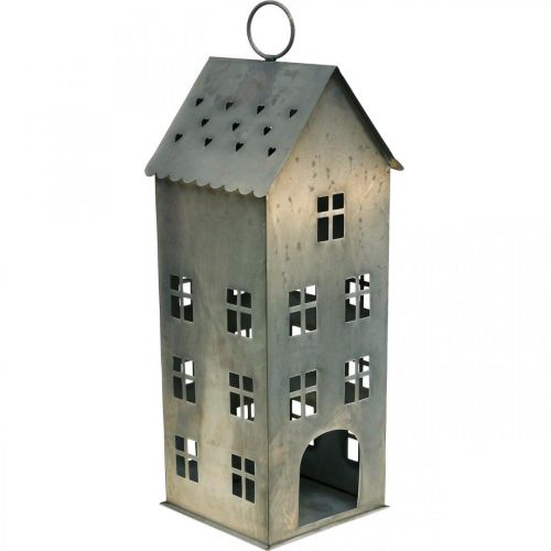 Floristik24 Lichthaus svícen na čajovou svíčku Kovový domeček na čajovou svíčku 43×17×17cm