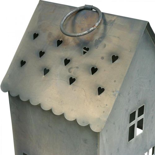 Floristik24 Lichthaus svícen na čajovou svíčku Kovový domeček na čajovou svíčku 43×17×17cm