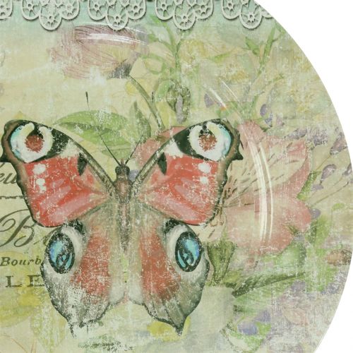 položky Dekorativní talíř vintage motýl Ø32,5cm