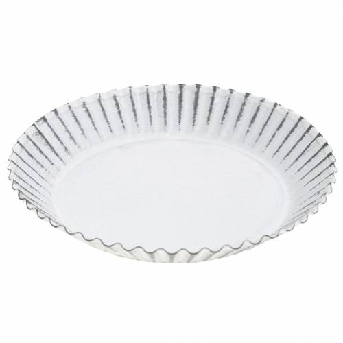 Floristik24 Dekorativní plech na pečení zinkový bílý Ø15cm V2cm