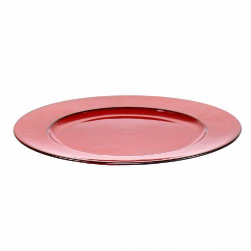 Floristik24 Dekorativní talíř červený/černý Ø22cm