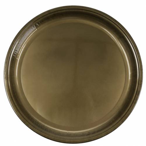 Floristik24 Dekorativní talíř z kovového bronzu s glazurou Ø50cm