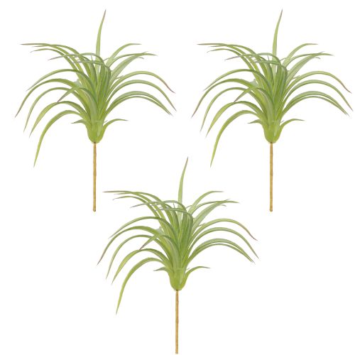 položky Tillandsia zelené umělé rostliny s tyčí Ø17cm 3 ks