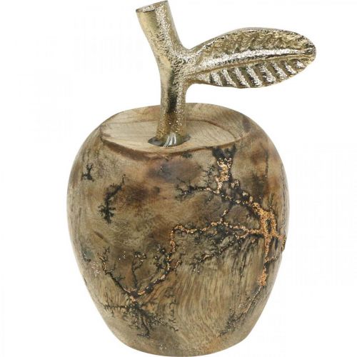 Floristik24 Stolní dekorace dřevěné jablko Dřevěná dekorace deko jablko V13,5cm Ø8cm 2ks