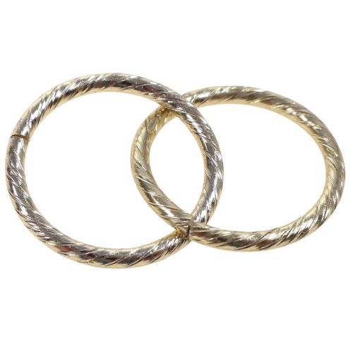 položky Stolní dekorace snubní prsteny ozdobné prsteny zlaté Ø2cm 50 kusů