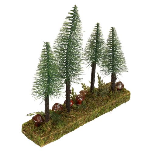 Floristik24 Stolní dekorace mini jedle umělá jedle lesní podnož 30cm