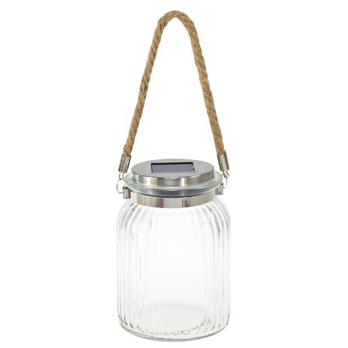 Floristik24 Stolní dekorace solární balkonová závěsná lampa teplá bílá Ø11cm H16cm