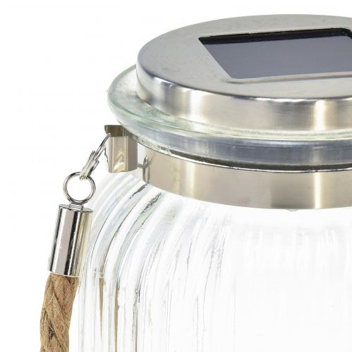 Floristik24 Stolní dekorace solární balkonová závěsná lampa teplá bílá Ø11cm H16cm