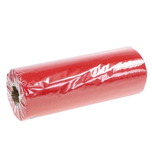 Floristik24 Běh na stůl fleece červený 23cm 25m