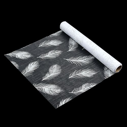 Běh na stůl se vzorem peří 30cm x 500cm