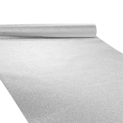 Běh na stůl stříbrný 50cm 3m