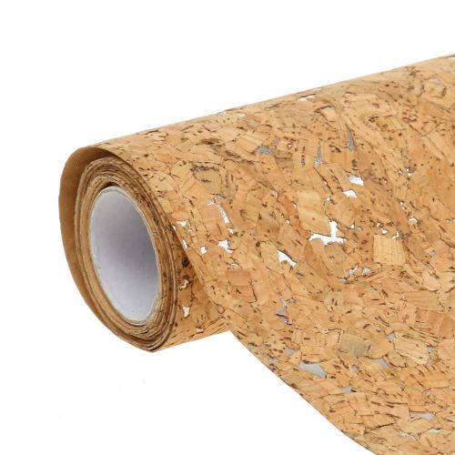 Floristik24 Běh na stůl korek se stříbrem 20cm 2m
