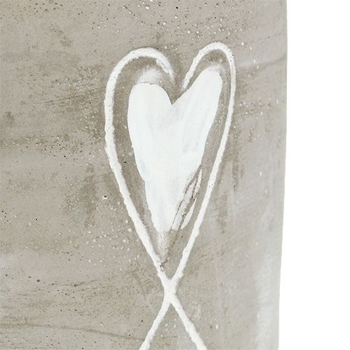 Floristik24 Betonový hrnec se srdcem Ø8cm V7cm 6ks