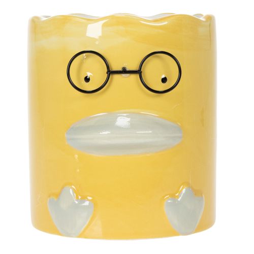 položky Válcová dekorativní keramická váza s kachnou pro stylový domov, 13 cm, 2 kusy