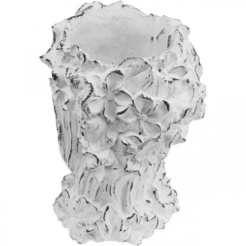 Floristik24 Květináč Betonový květináč Shabby Chic ženská hlava bílá H34cm