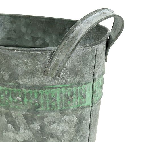 Floristik24 Hrnec zinkový ovál 20cm x 12cm H14cm