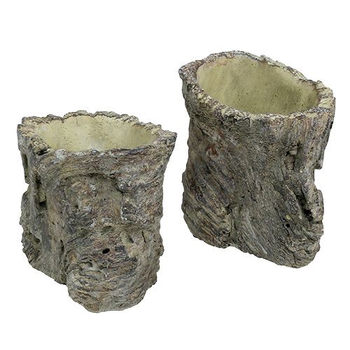 Floristik24 Hrnec jako kmen stromu Ø10,5cm H12cm 2ks
