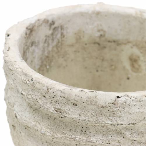 Floristik24 Květináč bílý starožitný Ø12,5cm H11cm 2ks