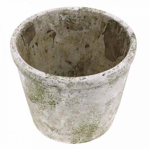 Floristik24 Květináč starožitného vzhledu s patinou betonu Ø17,5cm H14cm