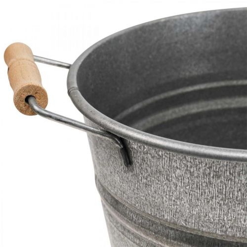 Floristik24 Květináč květináč vintage dekorativní kovové vědro Ø26cm V23cm