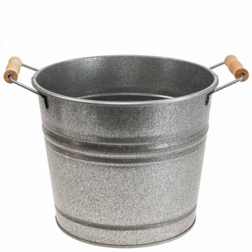 Floristik24 Květináč květináč vintage dekorativní kovové vědro Ø26cm V23cm