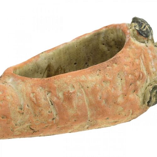 položky Dekorativní mrkev, betonová dekorace na výsadbu, Velikonoce, květináč s mrkví, jarní dekorace L28cm