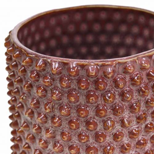 Floristik24 Květináč růžový, bílý Ø11cm V10cm 2ks