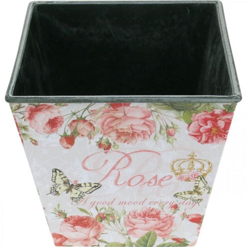 Floristik24 Květináč vintage, dekorativní květináč, květináč růže V13cm Š13,5cm