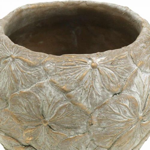 Floristik24 Květináč betonový malý květinový vzor vintage vzhled Ø15cm H11cm