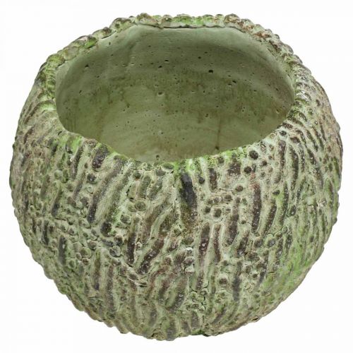 položky Květináč betonový starožitný vzhled zelený, hnědý květináč Ø13cm
