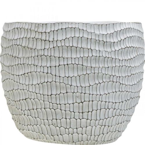 položky Květináč Betonový bílý Vintage květináč Bílá voštinová V17,5cm Ø18,5cm