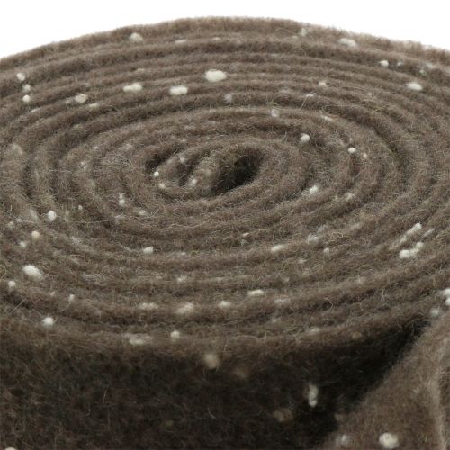 Floristik24 Pot tape plstěná páska hnědá s puntíky 15cm x 5m