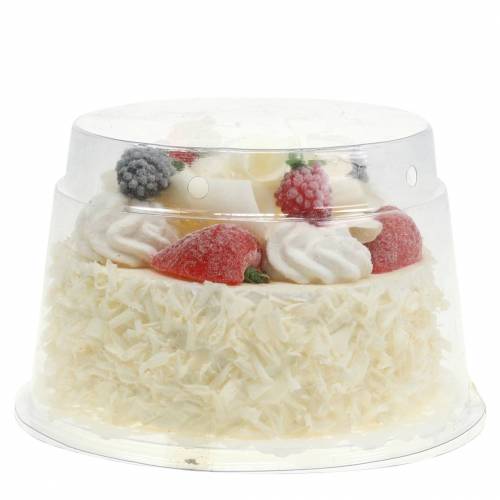 Floristik24 Umělý krémový dort s lesními plody Ø15cm V11,5cm