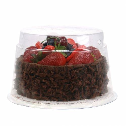 Floristik24 Umělý čokoládový dort Ø15cm V11,5cm