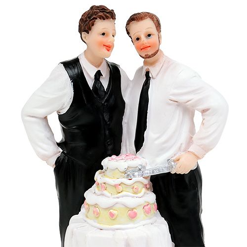 položky Dortová figurka mužský pár s dortem 16,5 cm