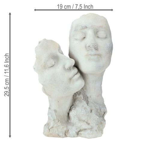položky Snící pár odlitek z kamene busta milenců výška 29,5 cm
