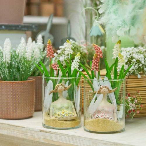 Floristik24 Hroznový hyacint v březovém květináči růžový 24cm